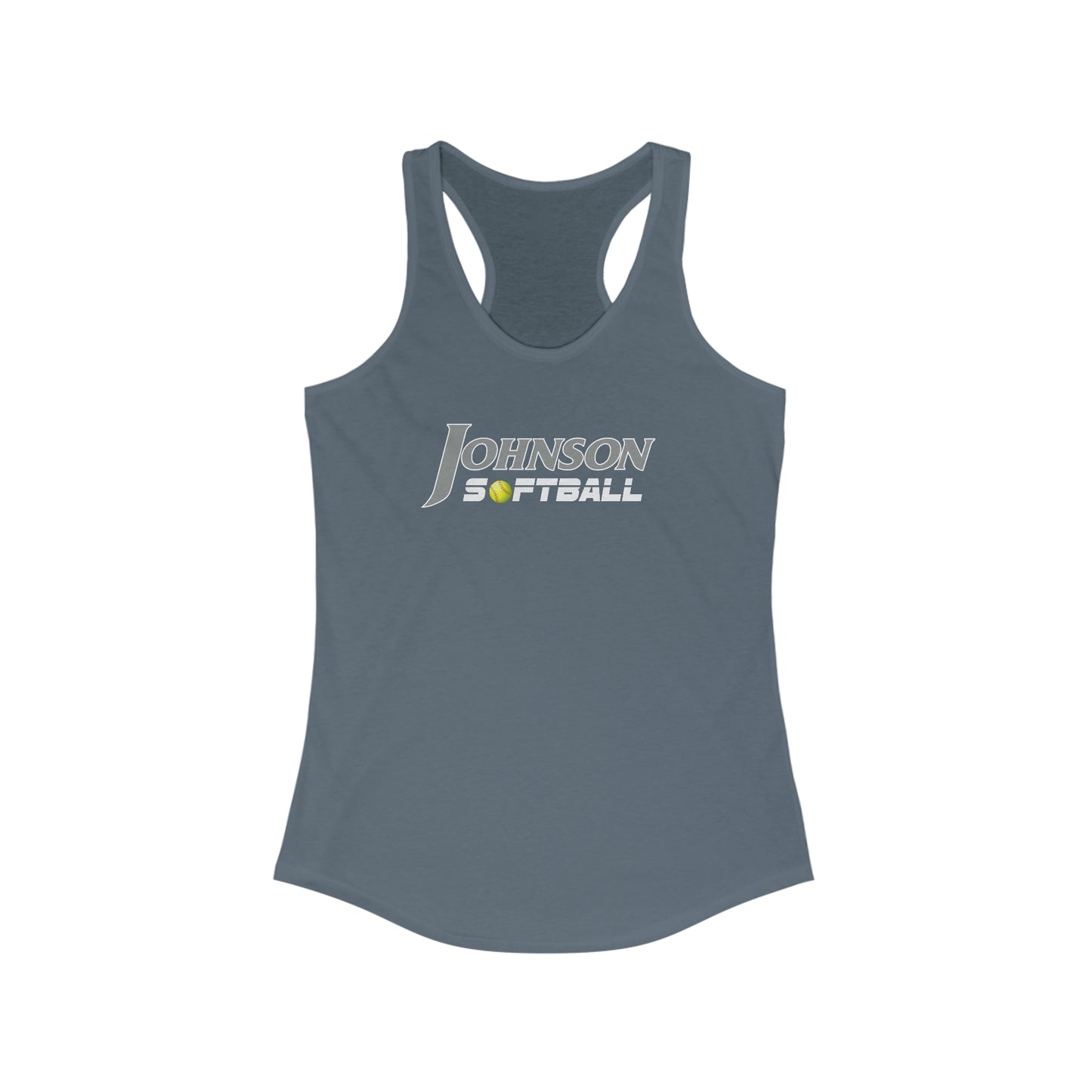 Johnson University Softball Racer back tank (5 colors available)