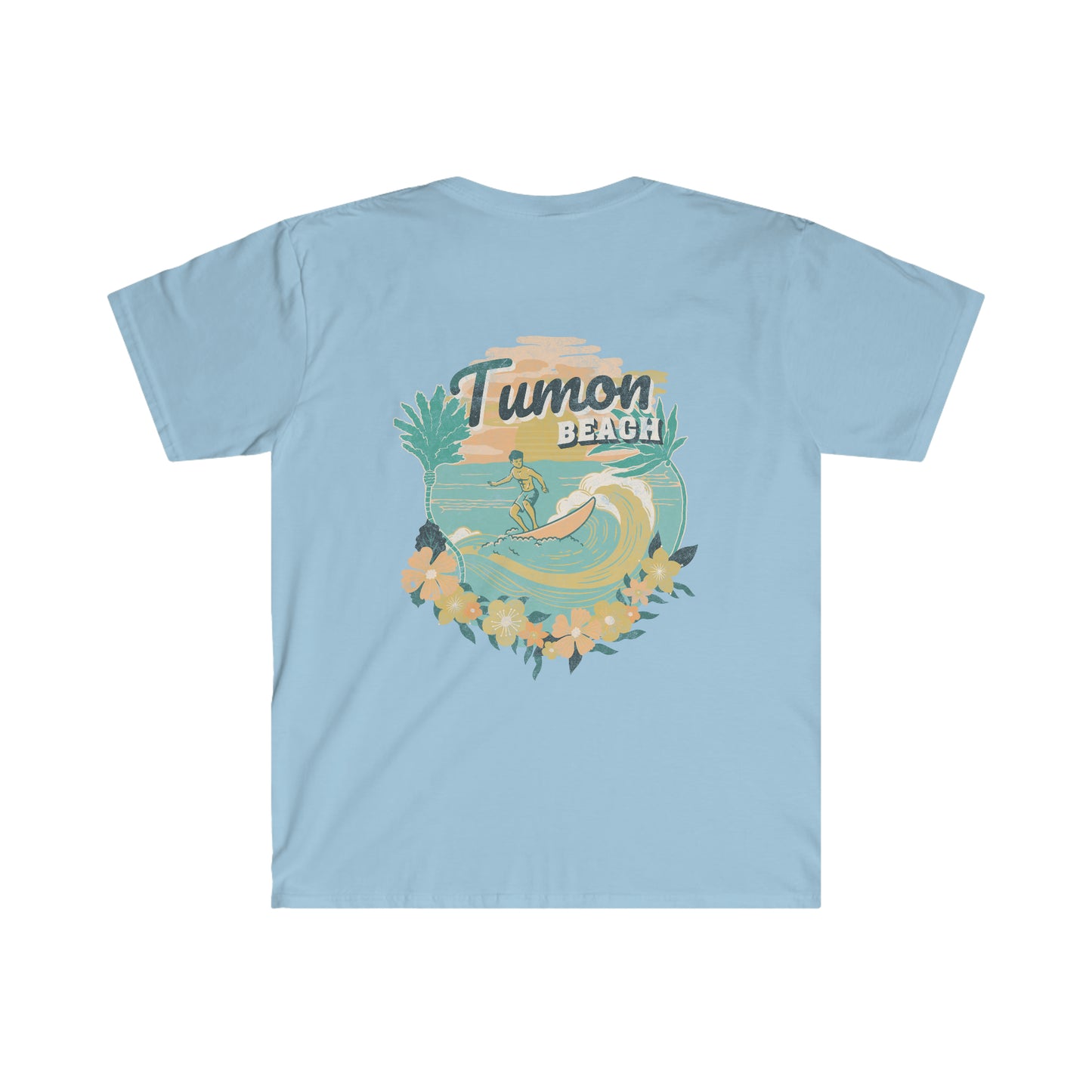 Tumon Beach Guam Front/Back Design Unisex Softstyle T-Shirt