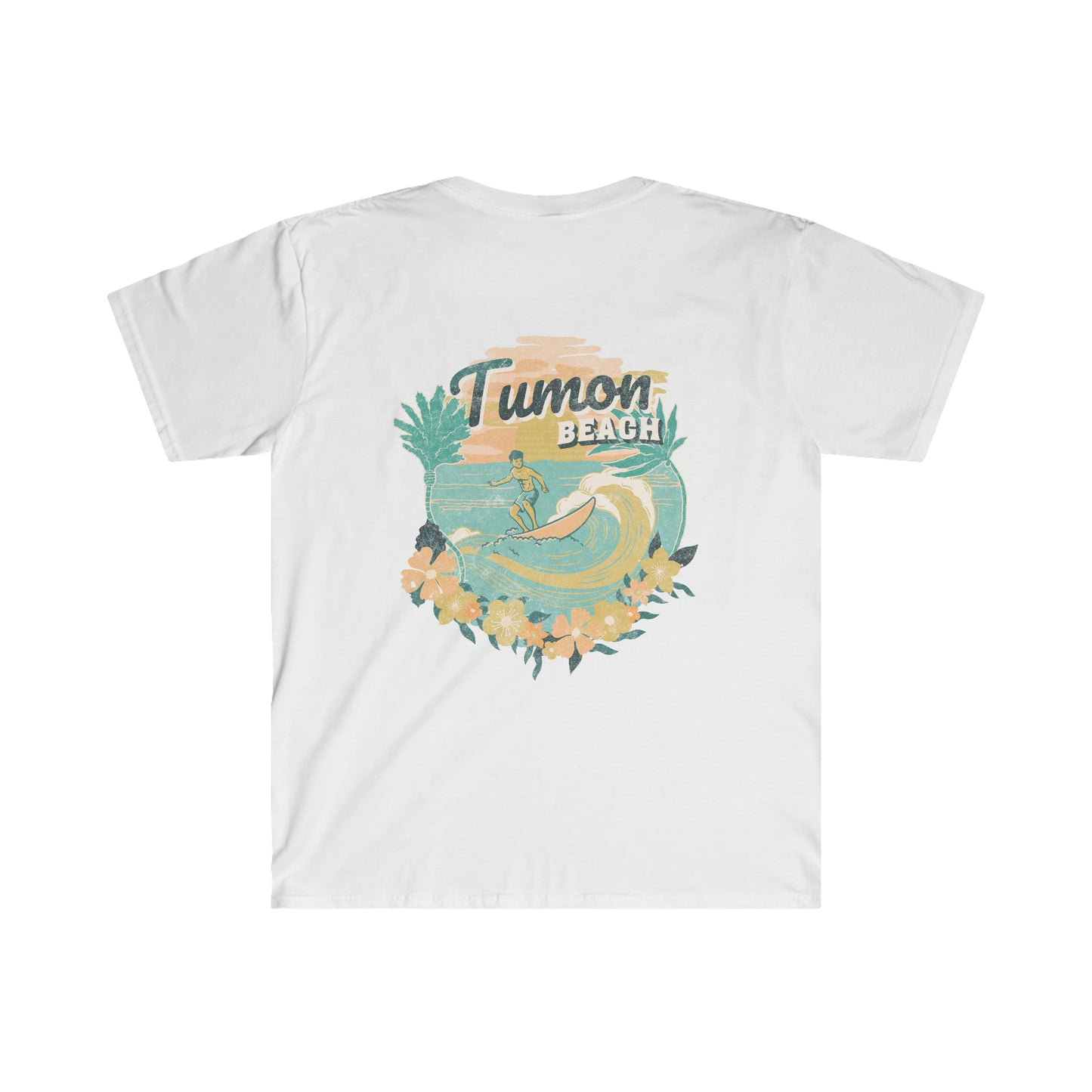 Tumon Beach Guam Front/Back Design Unisex Softstyle T-Shirt