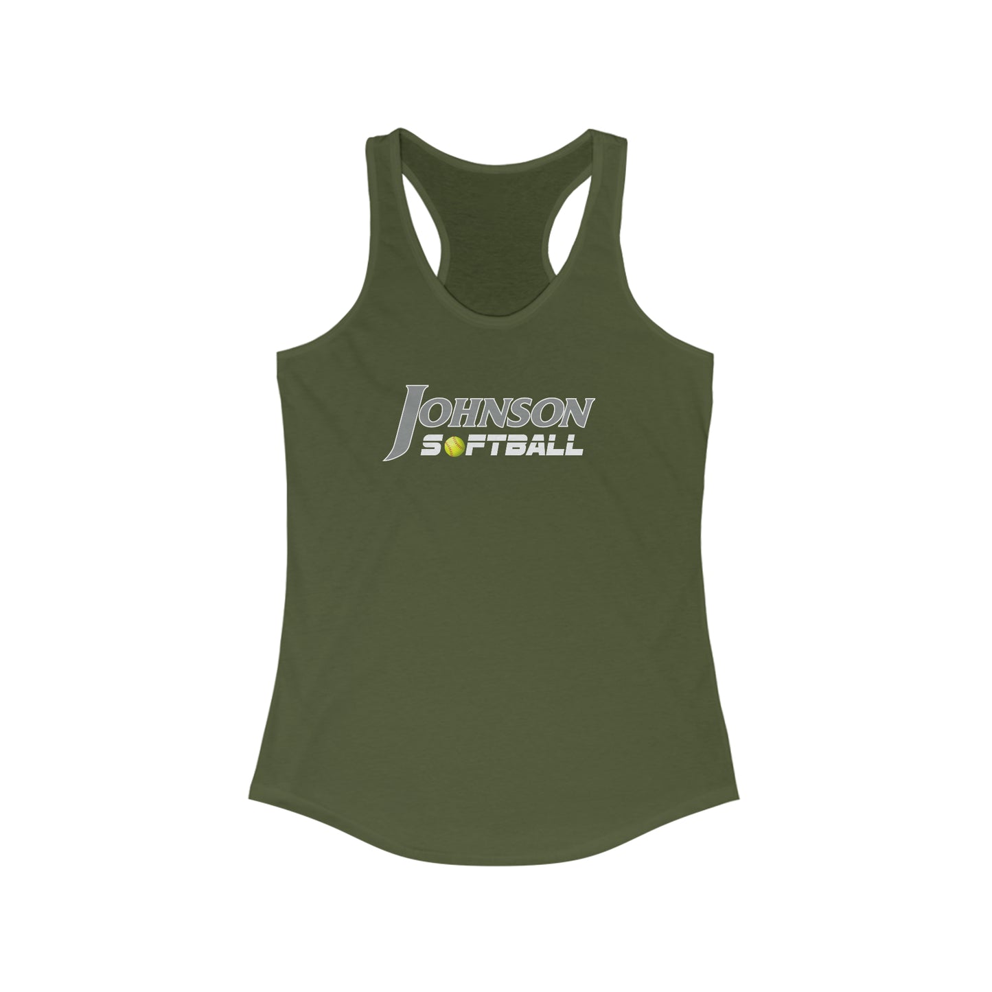 Johnson University Softball Racer back tank (5 colors available)