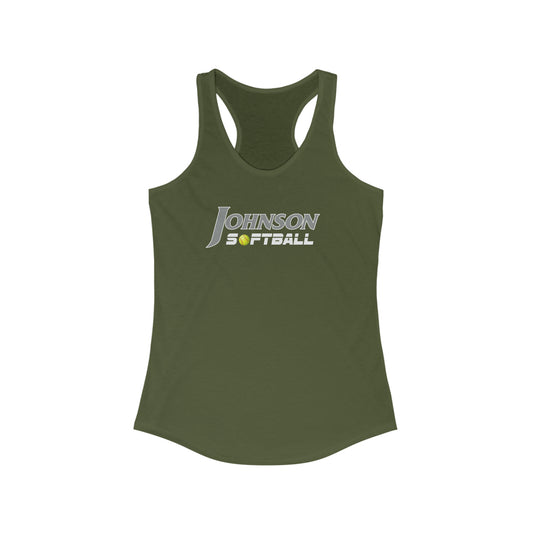 Johnson University Softball Racer back tank (5 colors available)