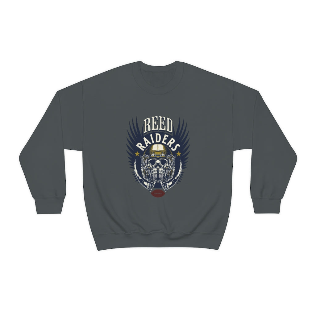 Reed Raider Football Skull Sweatshirt