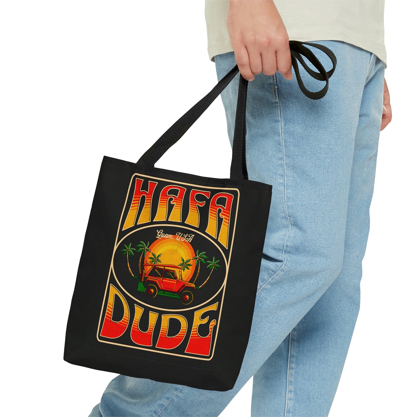 Hafa Dude Guam USA Beach Jeepin' Tote