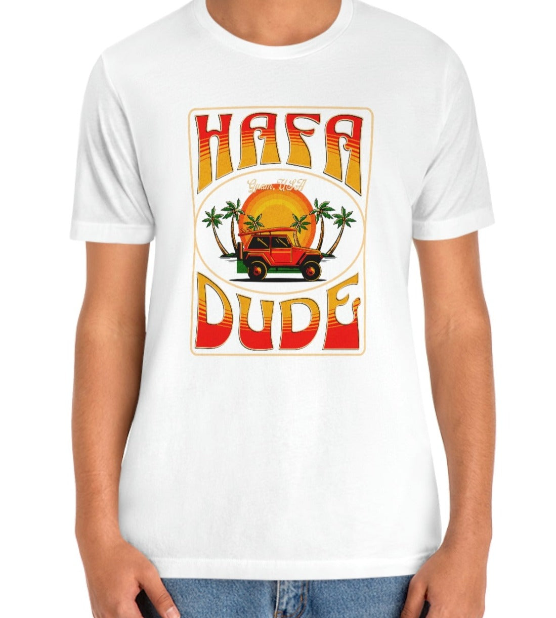 Hafa Dude Guam USA Beach Jeepin' Shirt