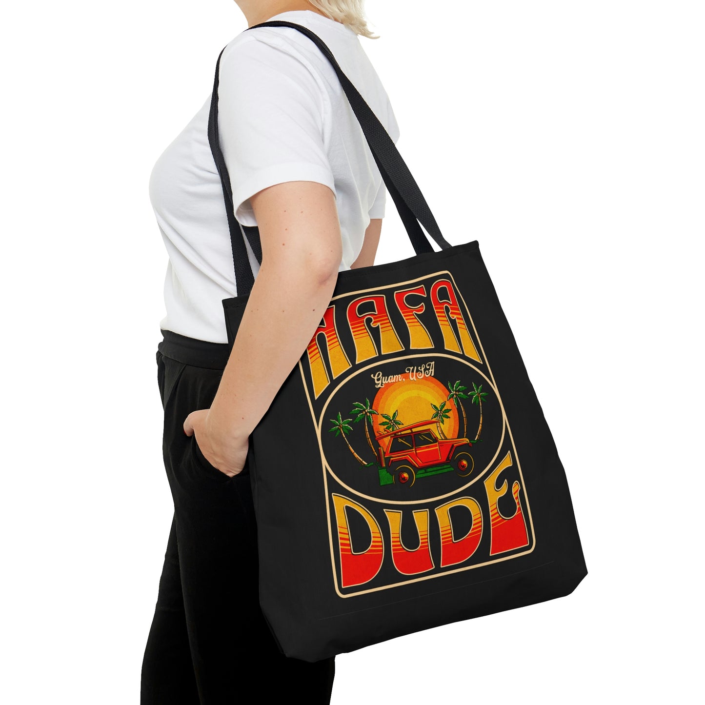 Hafa Dude Guam USA Beach Jeepin' Tote