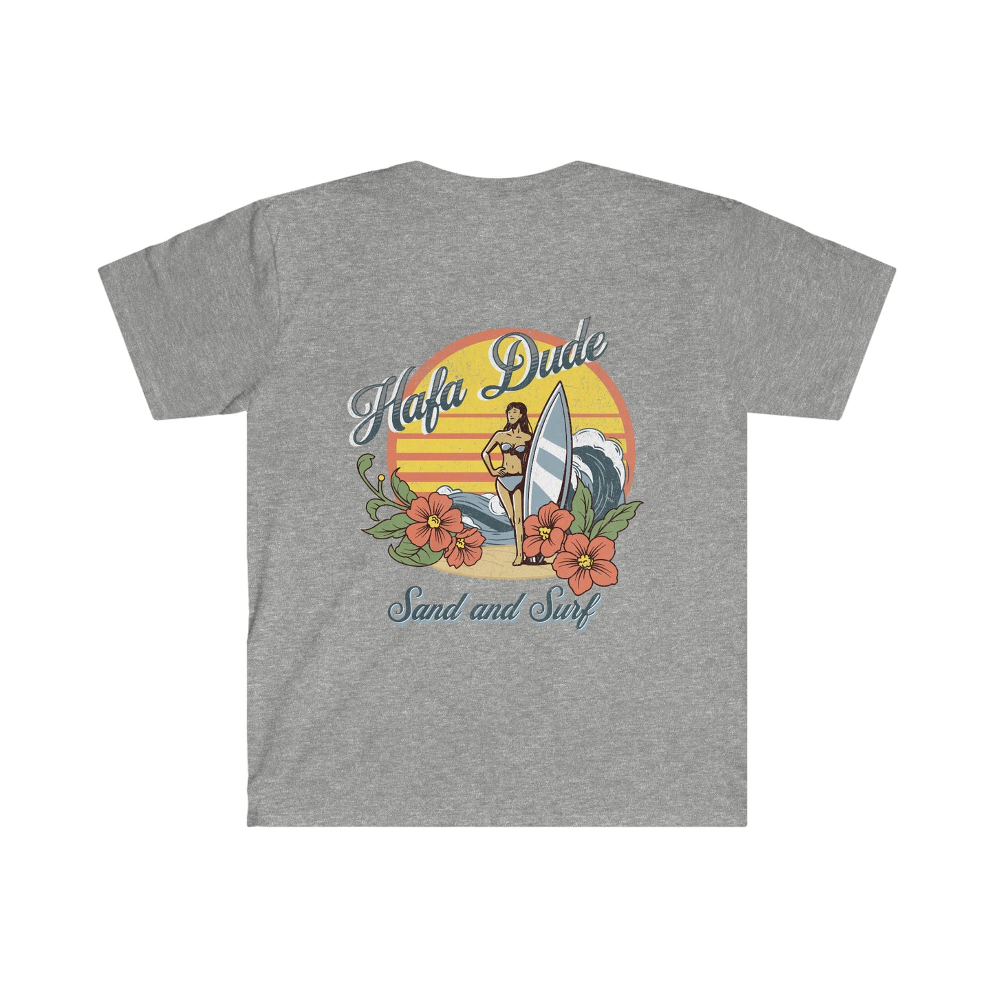 Hafa Dude Sand and Surf Guam Shirt Front/Back Design