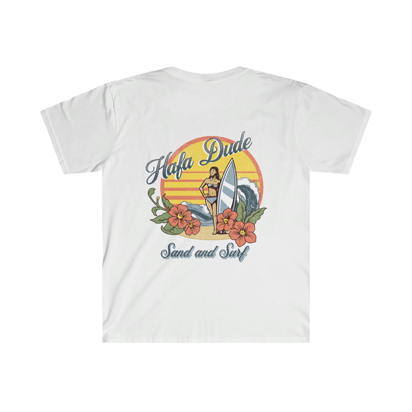 Hafa Dude Sand and Surf Guam Shirt Front/Back Design