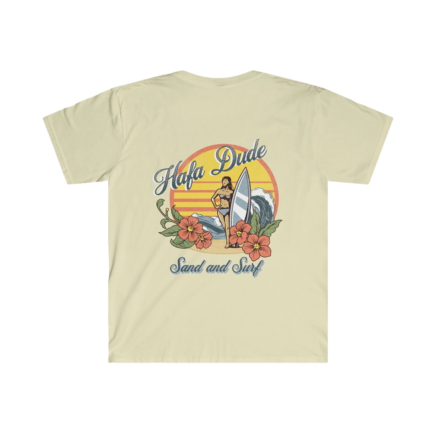 Hafa Dude Sand and Surf Guam Shirt Front/Back Design