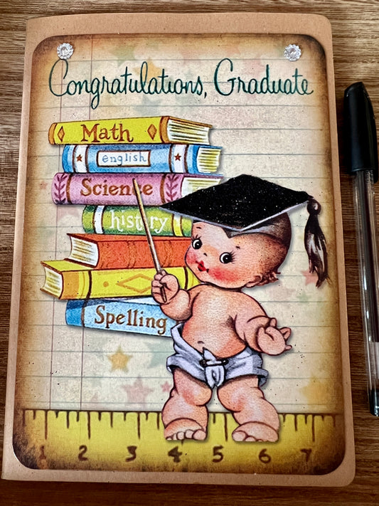 Vintage Graduation Memory Book Guest Book - Our Baby is All Grown Up