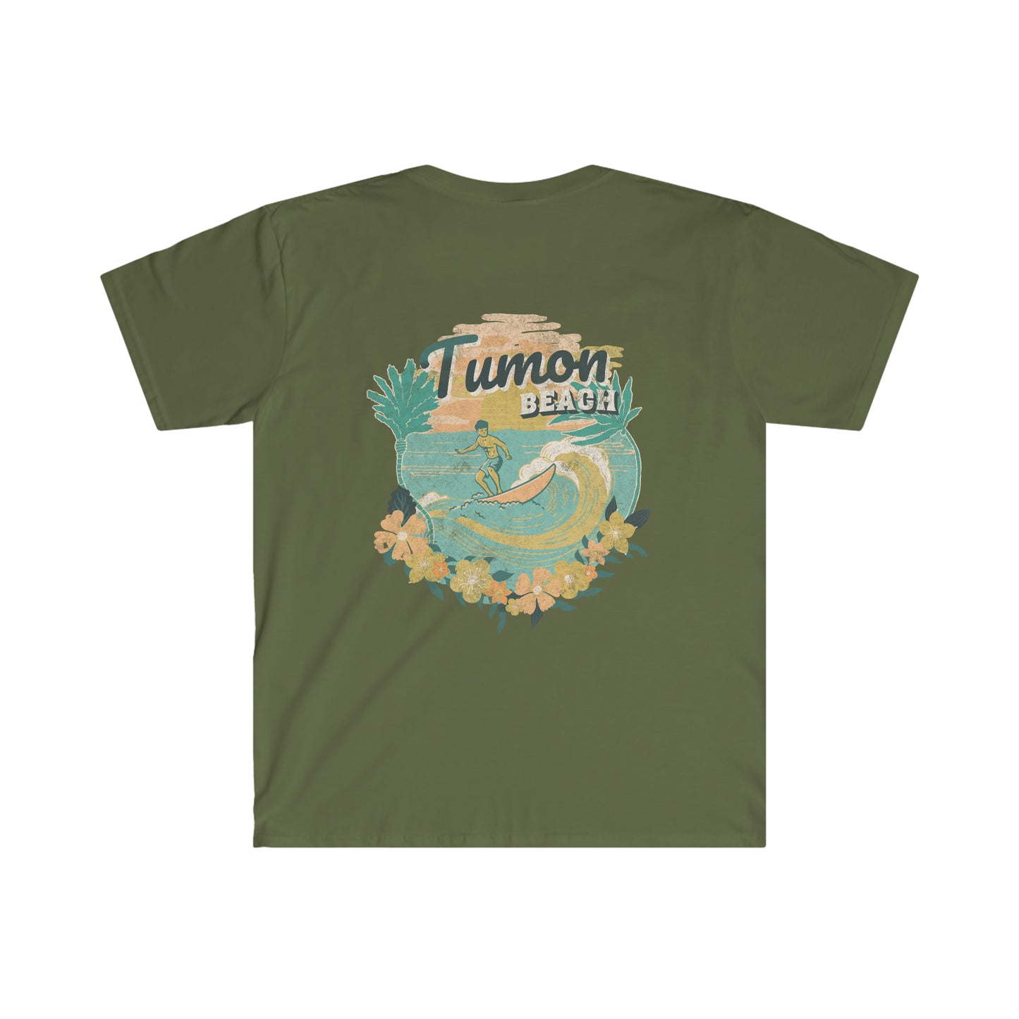 Tumon Beach Guam Front/Back Design Unisex Softstyle T-Shirt