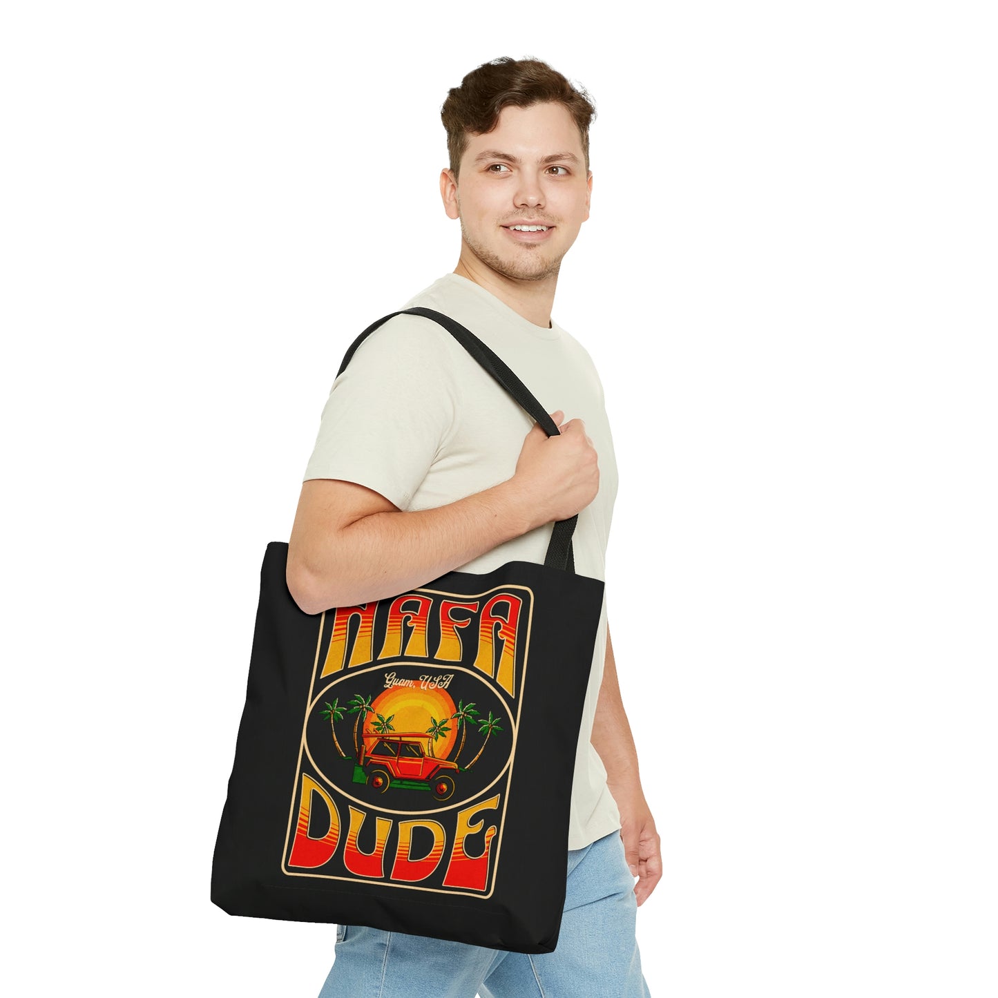 Hafa Dude Guam USA Beach Jeepin' Tote