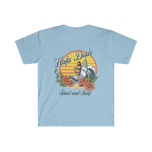 Hafa Dude Sand and Surf Guam Shirt Front/Back Design